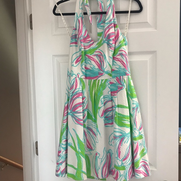 Lilly Pulitzer Dresses & Skirts - Lilly Pulitzer Ross Halter Tie Neck Dress